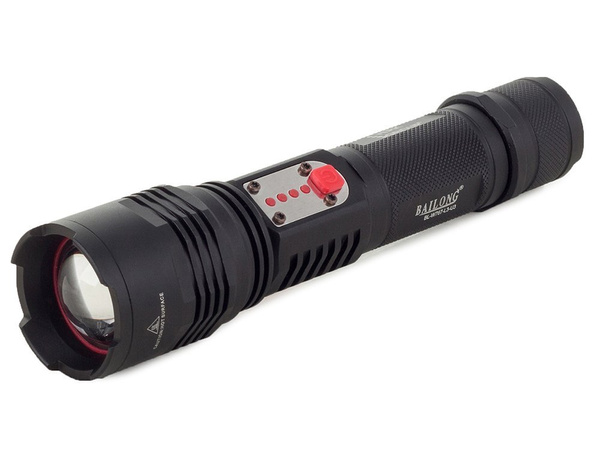 Taktická svítilna bailong cree led usb xml-l t6