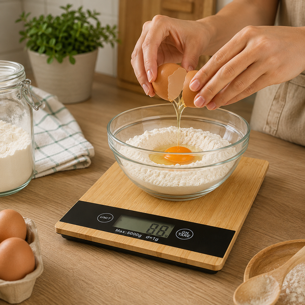 Elektronická bambusová kuchyňská váha lcd do 5 kg
