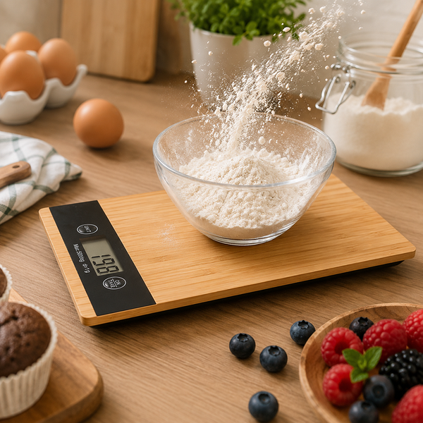 Elektronická bambusová kuchyňská váha lcd do 5 kg
