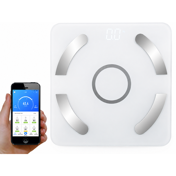 Analytická koupelnová váha bluetooth 180kg sklo