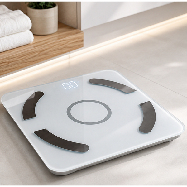 Analytická koupelnová váha bluetooth 180kg sklo