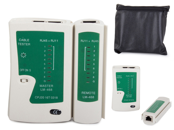 Tester síťových kabelů rj45 rj11 case