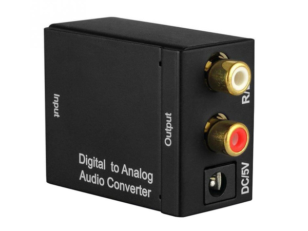 Optický převodník toslink spdif na 2x cinch rca