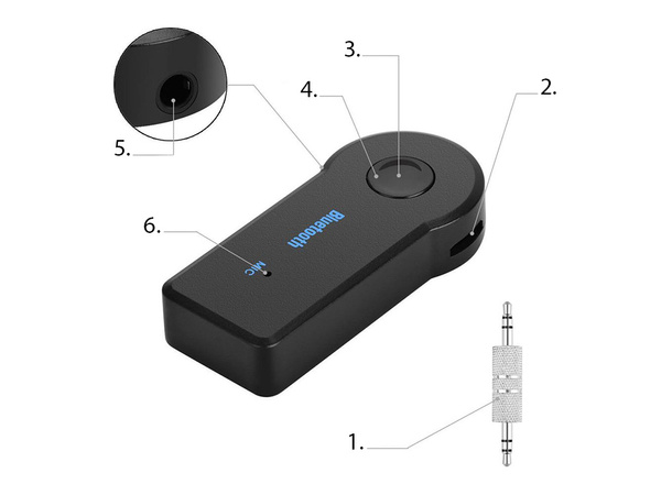 Zvukový přijímač bluetooth adaptér aux minijack
