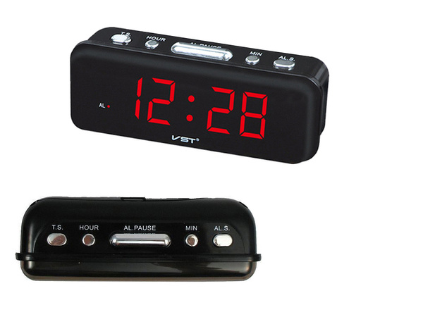 Budík elektronický síťový vedl 24h alarm