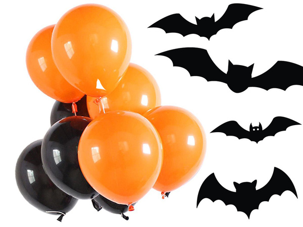 Sada halloweenských balónků černá oranžová 20ks