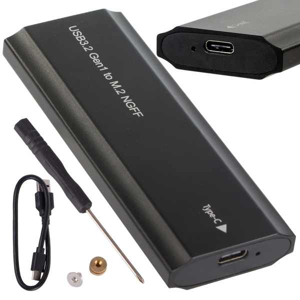 Hdd adapter box m.2 sata ngff usb 3.1 usb typ-c 2230-2280mm
