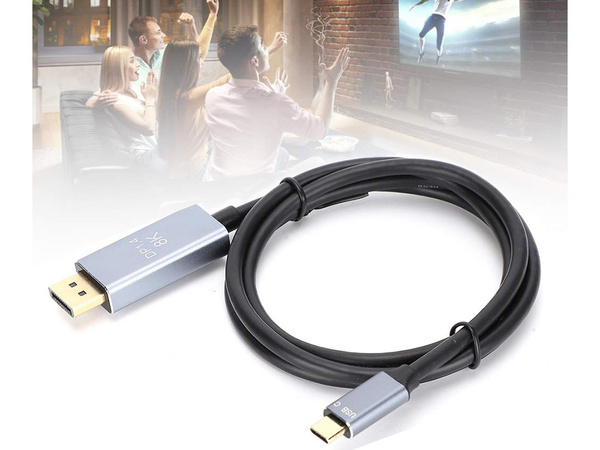 Displayport usb typ-c 1.4 video audio usb-c 8k 4k 2k kabel 1,8 m