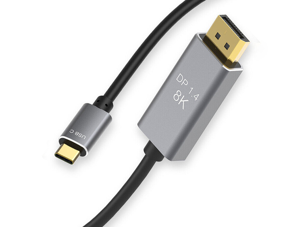 Displayport usb typ-c 1.4 video audio usb-c 8k 4k 2k kabel 1,8 m