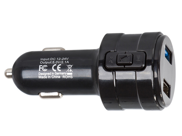 Fm transmitter mp3 bluetooth nabíječka 2x usb audio nabíječka do auta