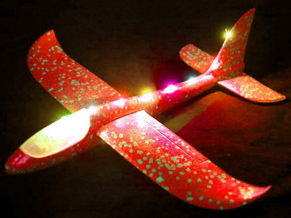 47cm osvětlovací led globe styropian airplane large