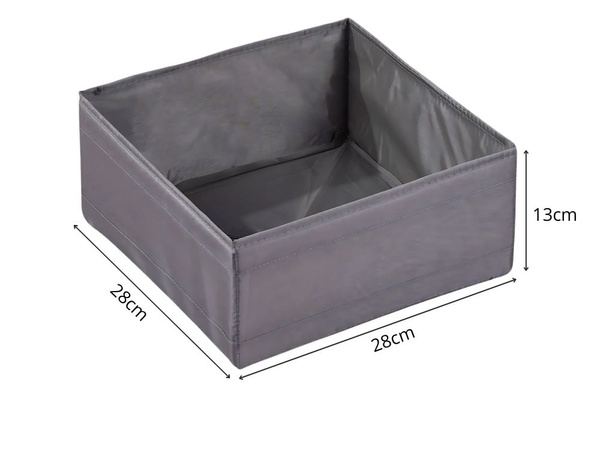 Textilní organizér na oděvy box na boty šedý
