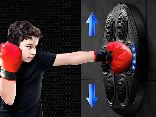 Boxovací štít box trainer mma music usb bluetooth + boxerské rukavice