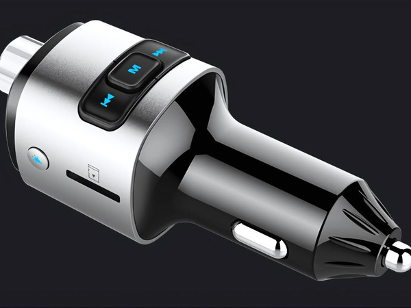Bluetooth fm transmitter car charger fast 2x usb ilumination