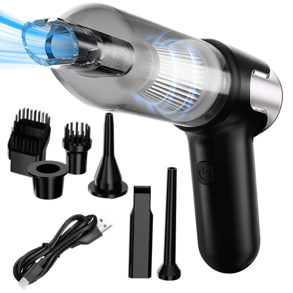 Akumulátorový vysavač 120w turbo pro auto sada trysek foukač