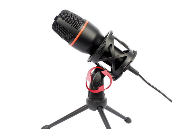 Studiový mikrofon usb rgb stativ pro počítačový stream herní kardioida