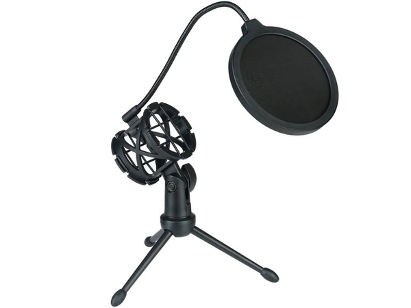 Studiový mikrofon usb rgb stativ pro počítačový stream herní kardioida