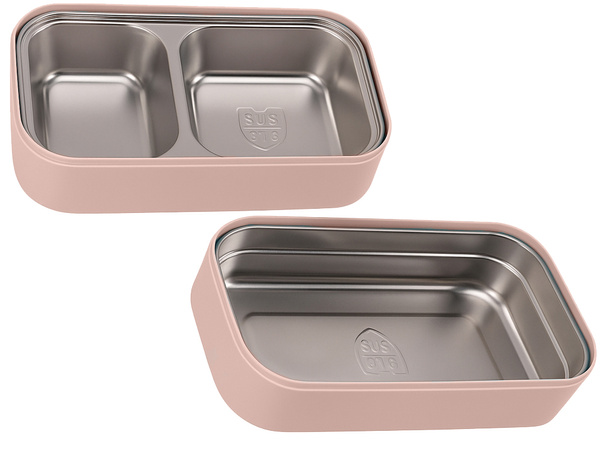 Snack box s compartments two-tier container xxl cutlery lunchbox 1400ml