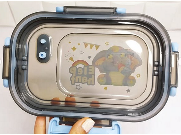Lunchbox snack box container for breakfast lunch with compartments cutlery