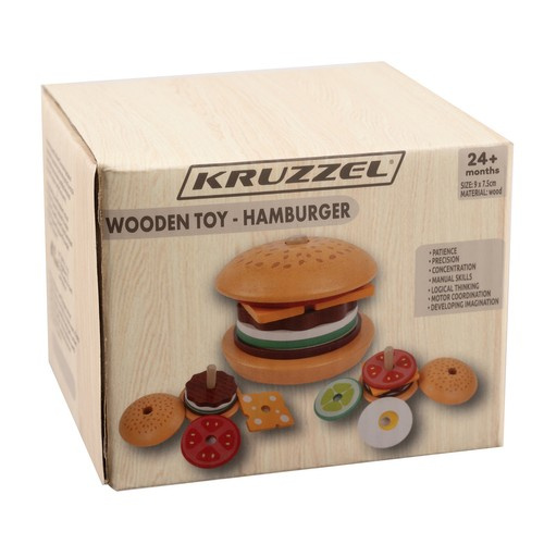 Dřevěný burger Kruzzel 22673