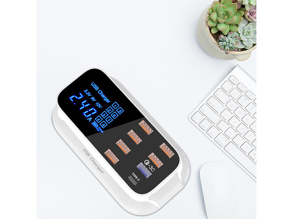 Nabíječka telefonů 8 x usb qc 3.0 typ c