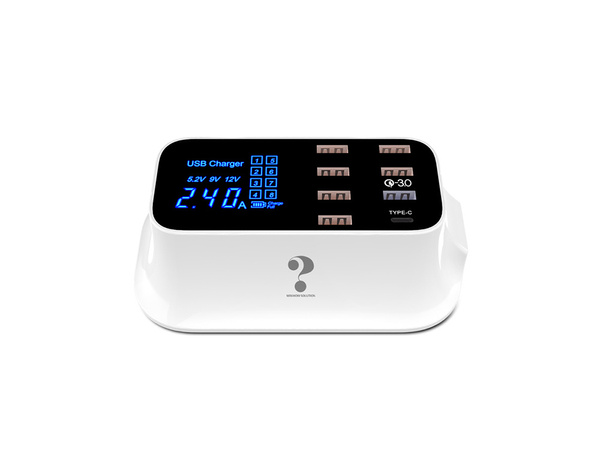 Nabíječka telefonů 8 x usb qc 3.0 typ c
