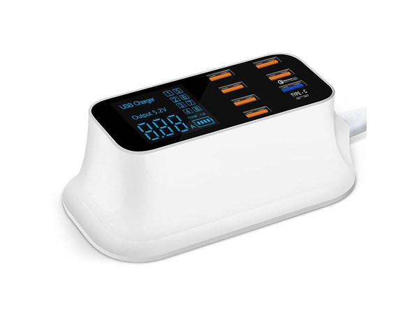 Nabíječka telefonů 8 x usb qc 3.0 typ c