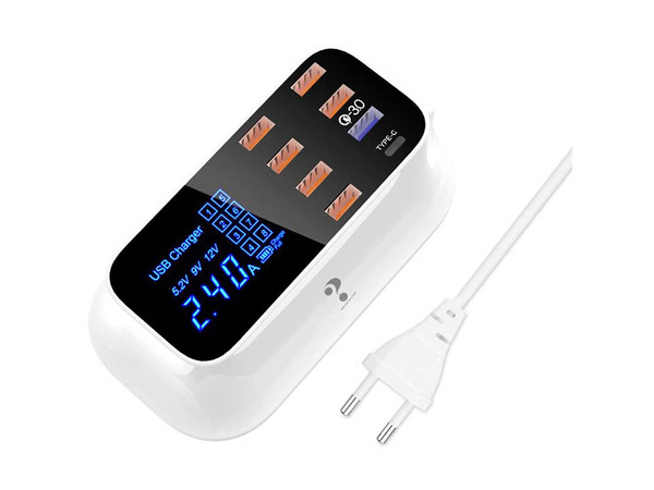 Nabíječka telefonů 8 x usb qc 3.0 typ c