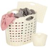 Kosz na pranie skladany organizer lazienkowy kremowy 161742