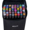 Markery dwustronne alkoholowe w etui 48 podstawka 107634(2)