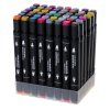 Markery dwustronne alkoholowe w etui 48 podstawka 107638(2)