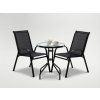 SET BALKONOVÉ NÁBYTKU - 2 KŘESLA + STOLEK - ČERNÁ