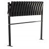 Skládací lavice 86 cm s opěrkou - Černá