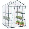 ZAHRADNÍ SKLENÍK S POLICEMI BÍLÝ 140 x 140 x 200 CM