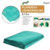 PLACHTA 2 x 3 m (+/- 5%) 70GSM 3%UV ZELENÁ *4126