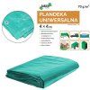 Plandeka 4 x 4 m (+/- 5%) 70GSM 3%UV zelená
