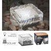 SOLÁRNÍ LAMPA 7 x 7 x 5 CM SKLENĚNÁ KOSTKA LED STUDENÁ BÍLÁ