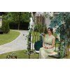 Zahradní pergola s lavičkou 123 x 63 x 252 cm antická bronzová