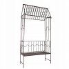 Zahradní pergola s lavičkou 123 x 63 x 252 cm antická bronzová