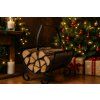 Kovový stojan na dřevo s držadlem 38x33x38 cm