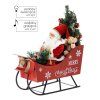 MIKULÁŠ V SÁŇKÁCH S VÁNOČNÍM STROMKEM – LED, MELODIE 60 CM *3450