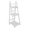 REGÁL ŽEBŘÍKOVÝ BÍLÝ SE 3 POLICEMI 42 x 39 x 109 cm *8416