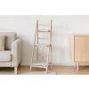 REGÁL ŽEBŘÍKOVÝ PŘÍRODNÍ/BĚLENÝ SE 3 POLICEMI 42 x 39 x 109 cm *8423