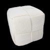PUFA KOSTKA PLECIONA 40 X 40 X 40 CM BÍLÁ