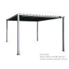 ZAHRADNÍ PERGOLA S OCELOVOU STŘECHOU 3 x 3 x 2,2 M ŠEDÁ