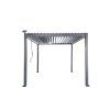 Zahradní hliníková pergola šedá LED 3 x 3 x 2,5 m