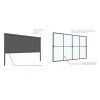 Hliníková zahradní pergola šedá LED 3 x 4 x 2,5 m