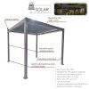 Hliníková zahradní pergola šedá LED 3 x 4 x 2,5 m