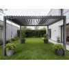 Hliníková zahradní pergola šedá LED 3 x 4 x 2,5 m