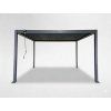 Hliníková zahradní pergola šedá LED 3 x 4 x 2,5 m